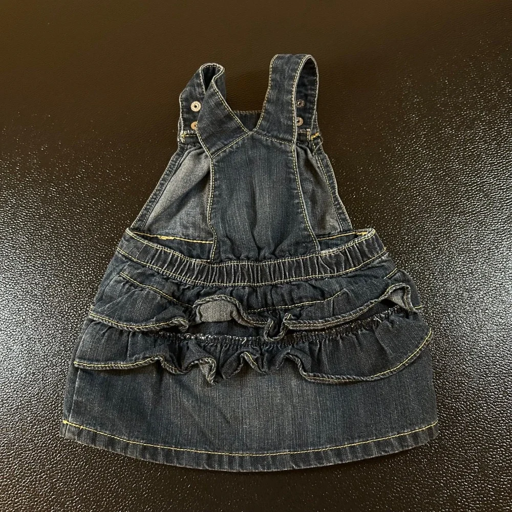 Old Navy Denim Jumper Dress Cute Pocket Detail Adjustable‎ Straps 12-18M
